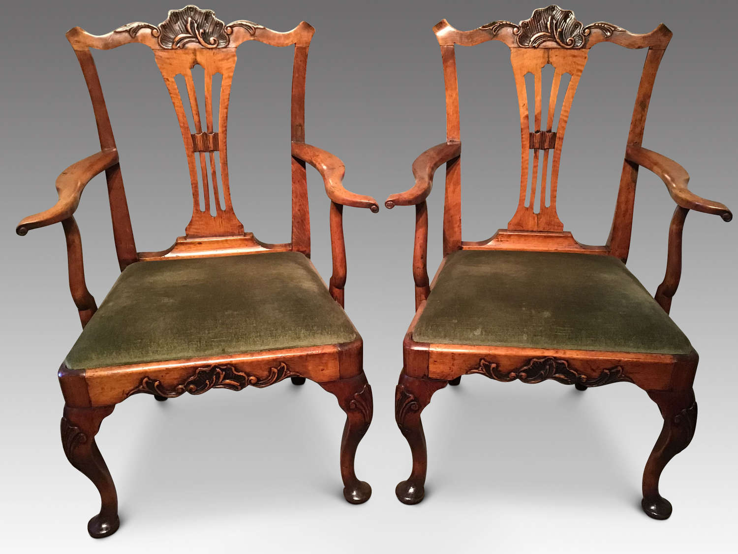 Pair Elbow Chairs