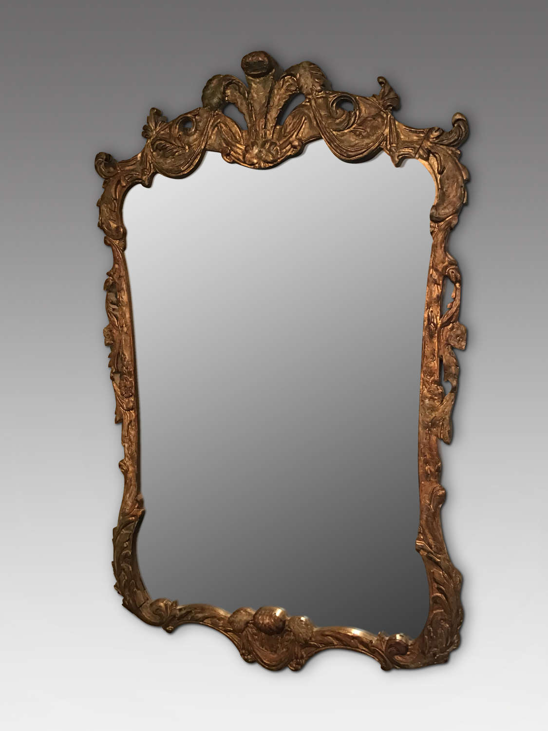 Antique gilt wall mirror