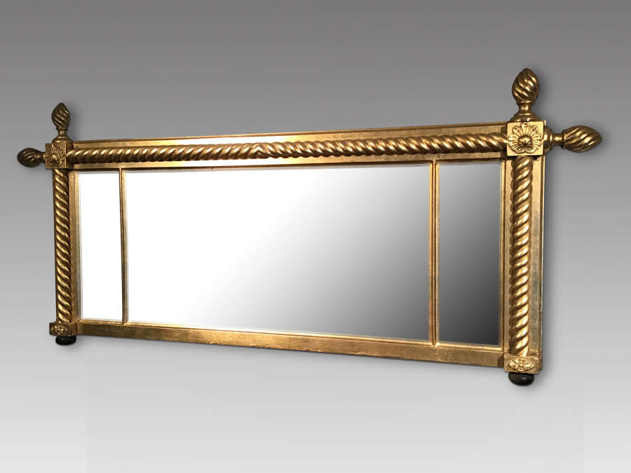 Antique gilt overmantel mirror