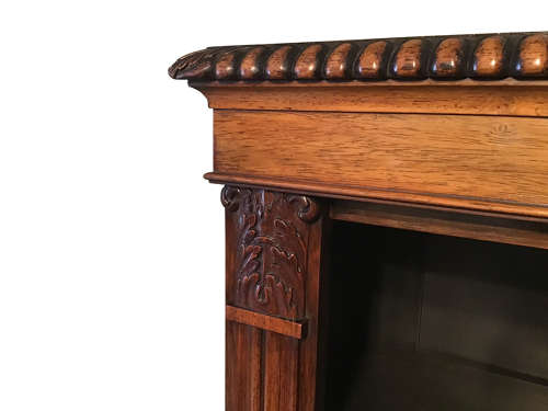 William IV rosewood open bookcase.