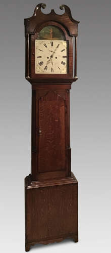 Georgian oak longcase clock