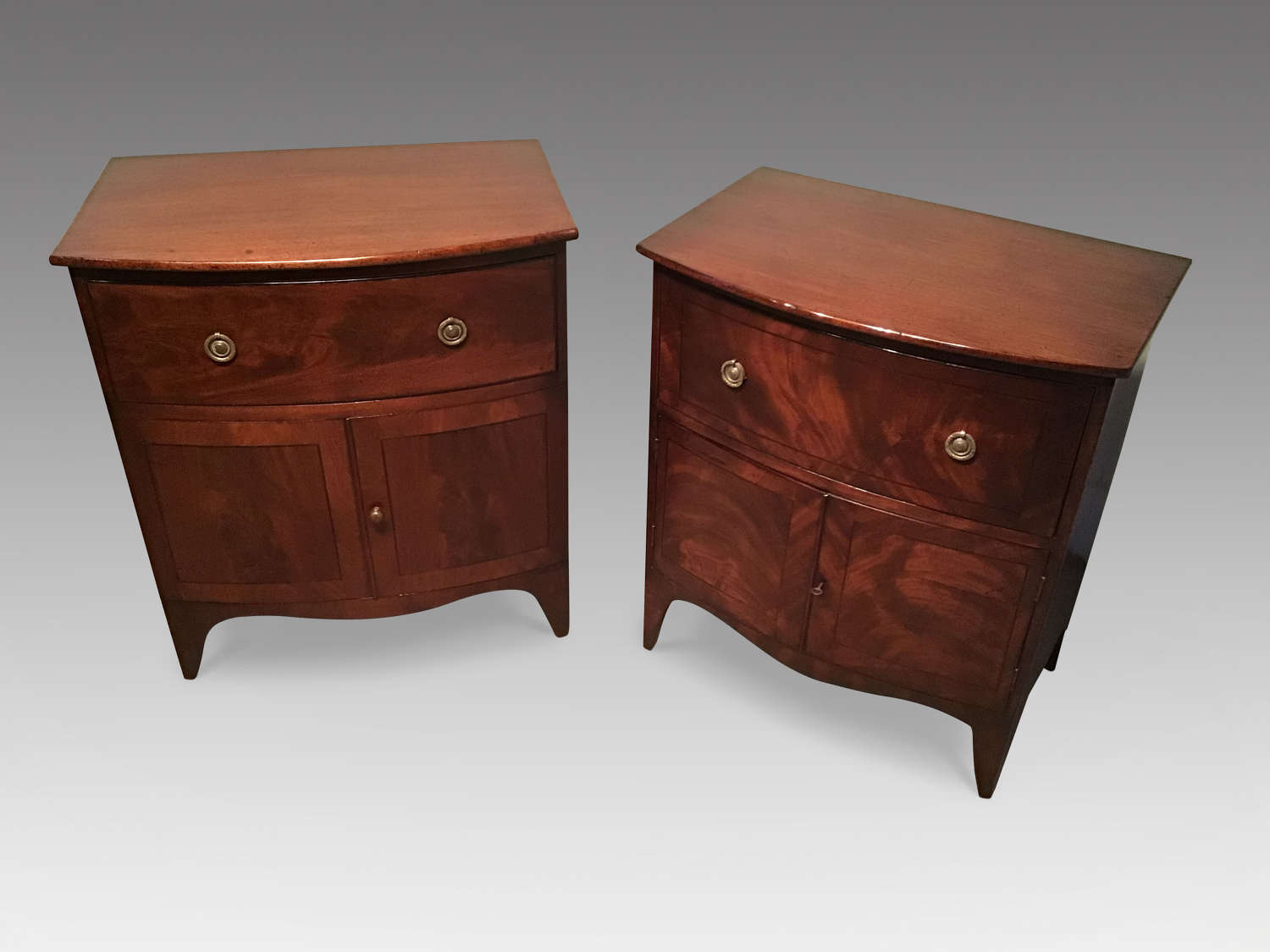 Matched pair antique bedside commodes