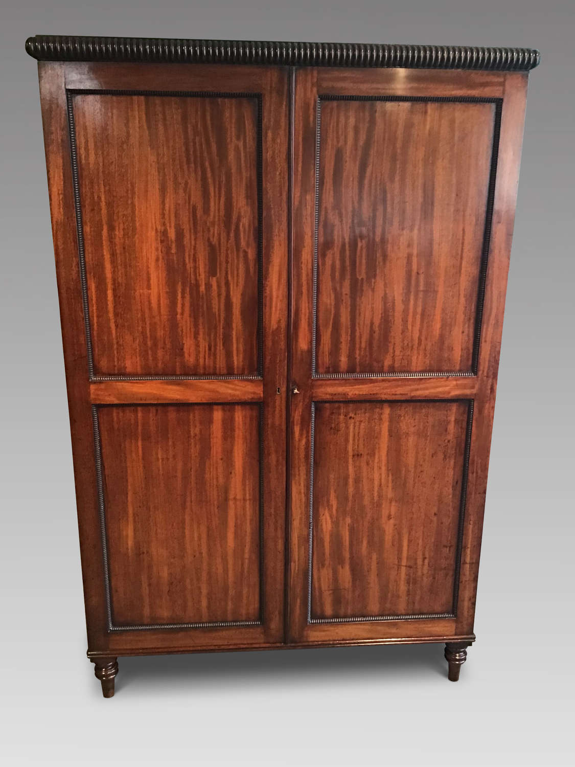 Georgian mahogany linen cupboard.