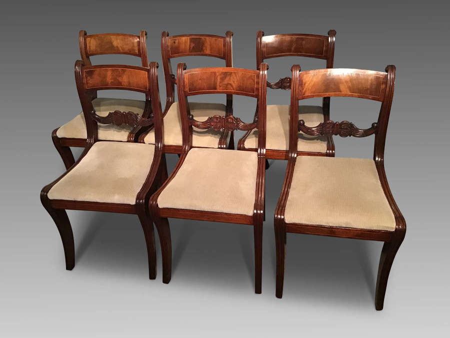 Set of six Georgian mahogany chairs