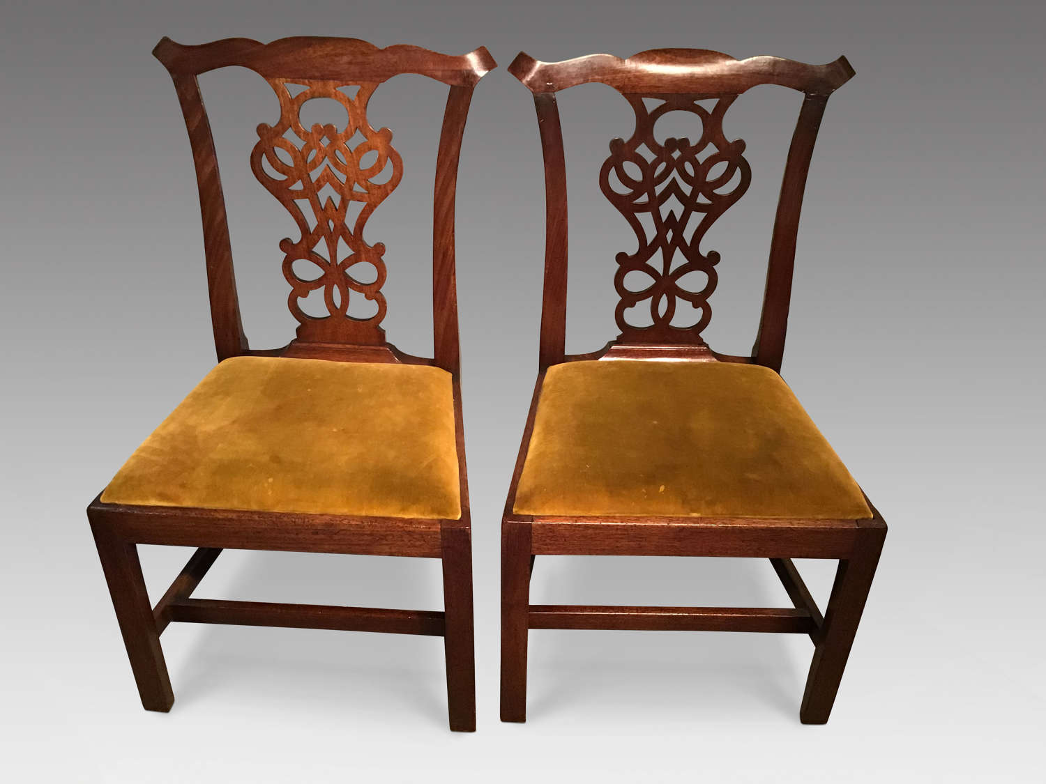 Pair of antique mahogany chairs