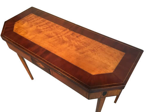 Antique satinwood card table