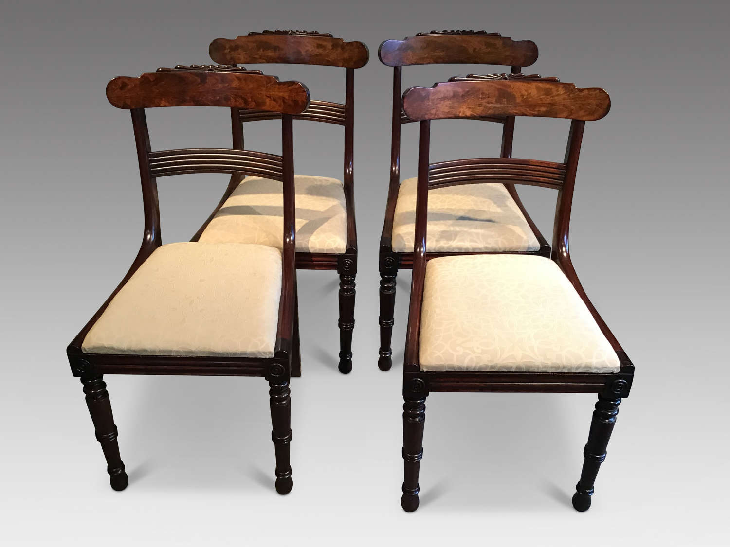 Set of four regency chairs