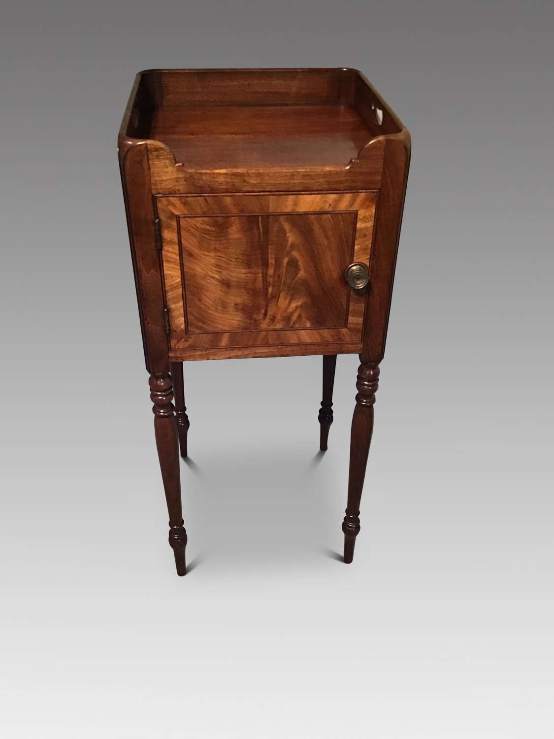 Antique mahogany bedside cabinet