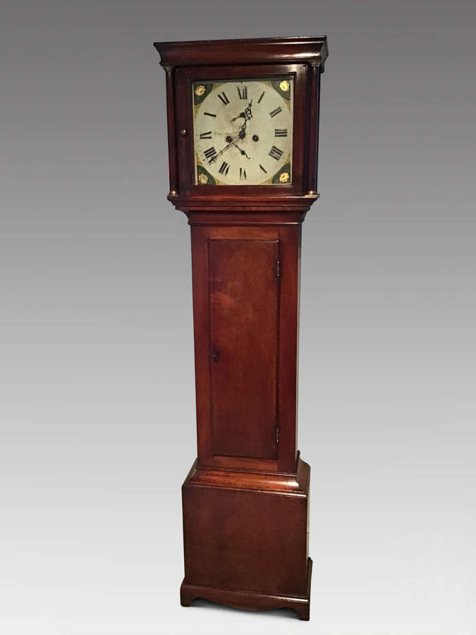 Antique mahogany longcase clock