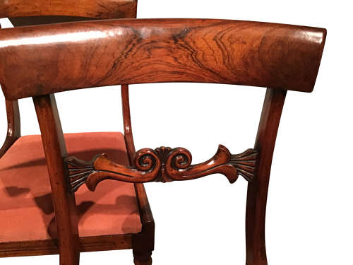 Set of six rosewood chairs