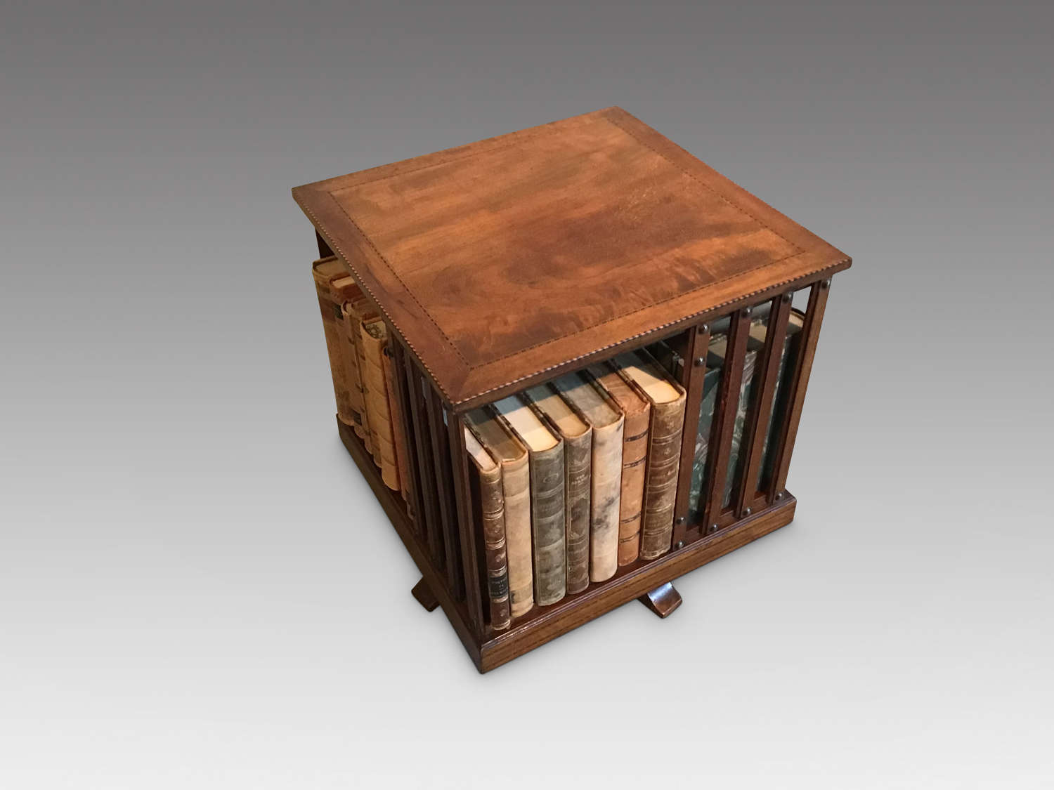 Antique miniature revolving bookcase