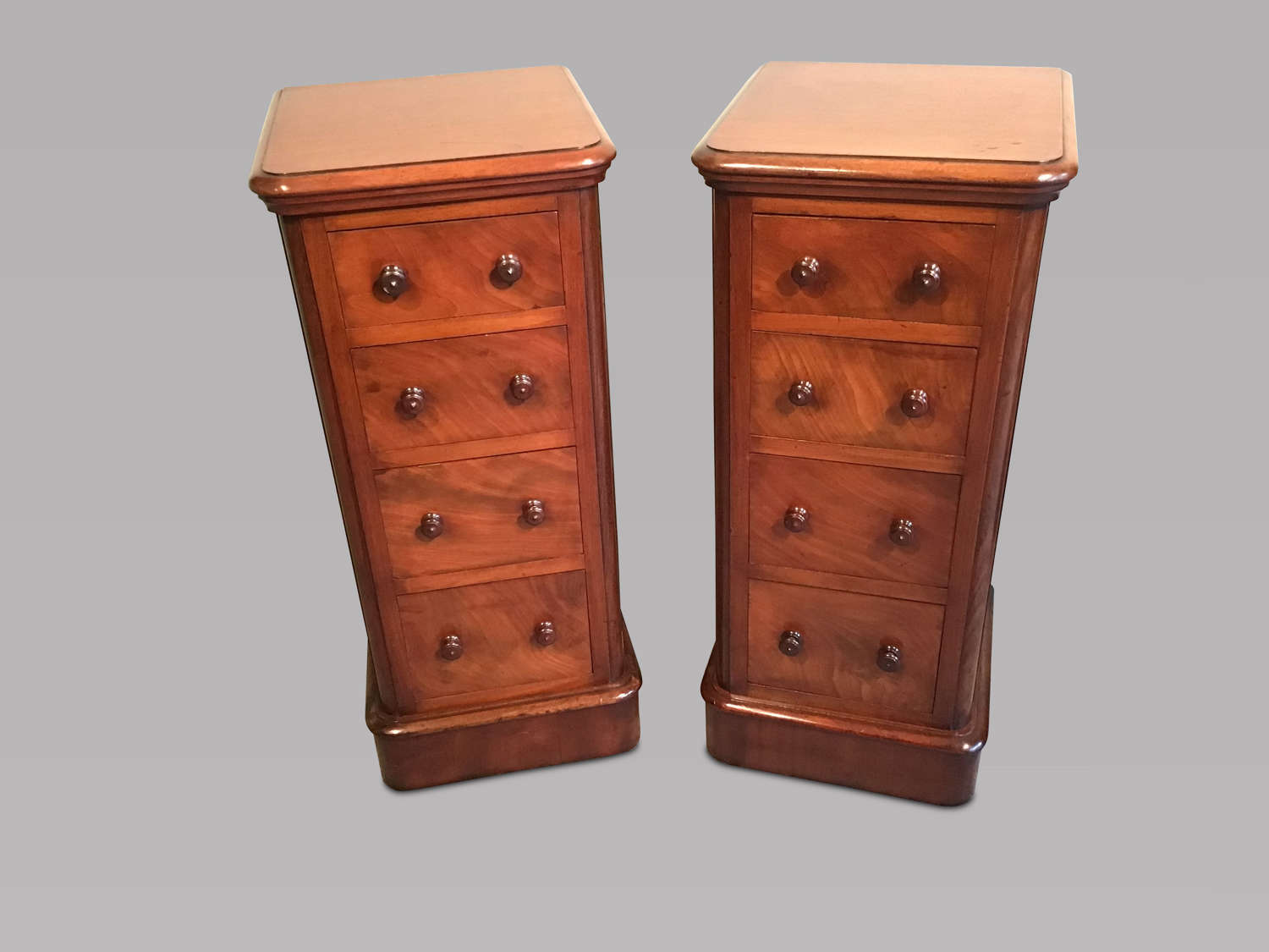 Pair of antique bedside chests