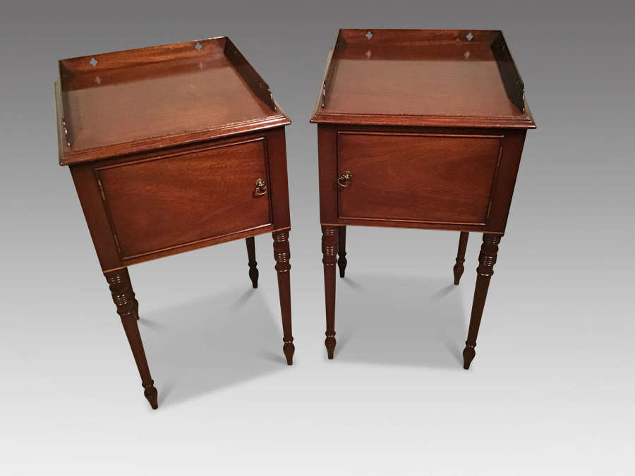 Pair of mahogany bedside cabinets