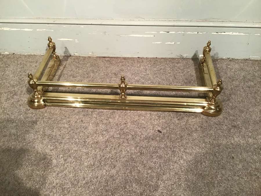 Edwardian brass fender