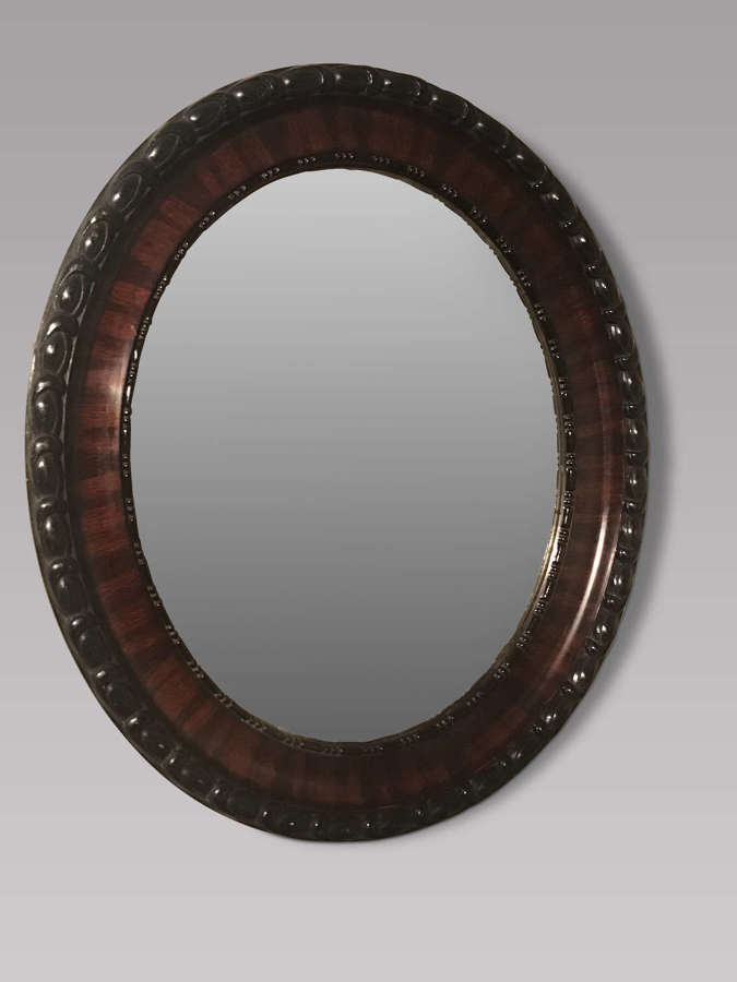 Antique oval mirror
