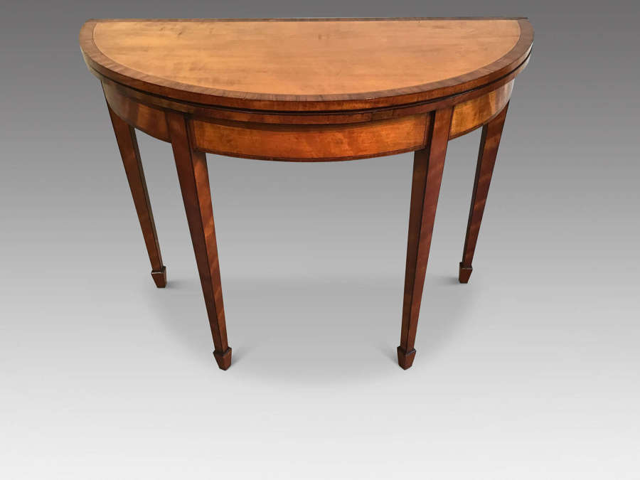 Antique satinwood card table
