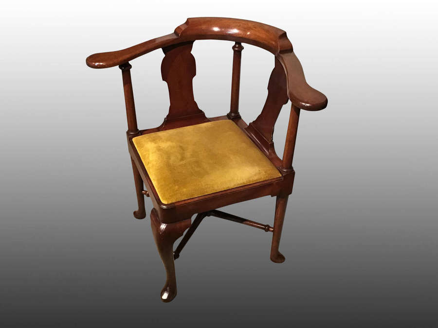 Antique mahogany corner chair