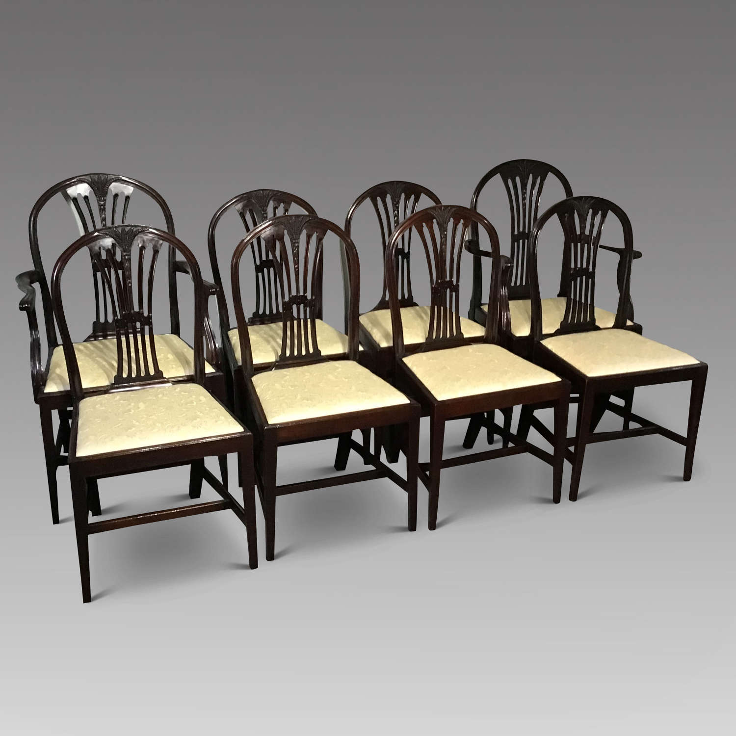 Set of eight antique chairs