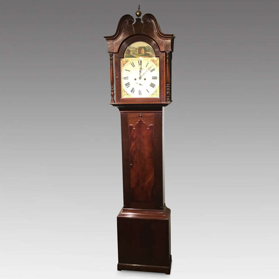 Antique mahogany longcase clock