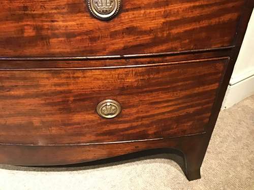 Regency bow front chest of drawers