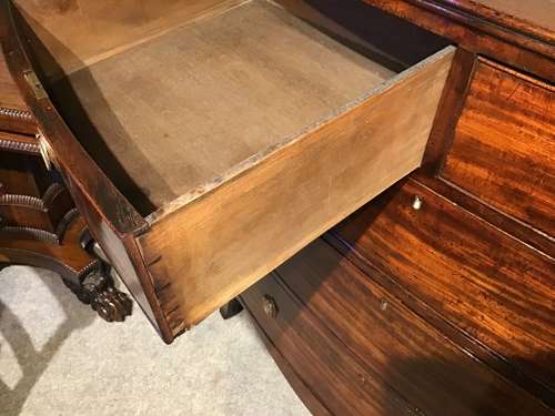 Regency bow front chest of drawers