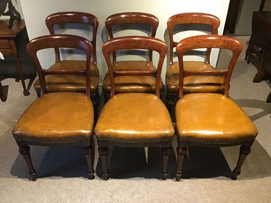 Set of six antique chairs
