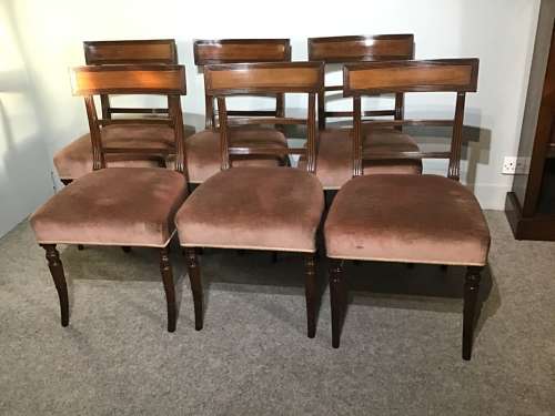 Set of six dining chairs