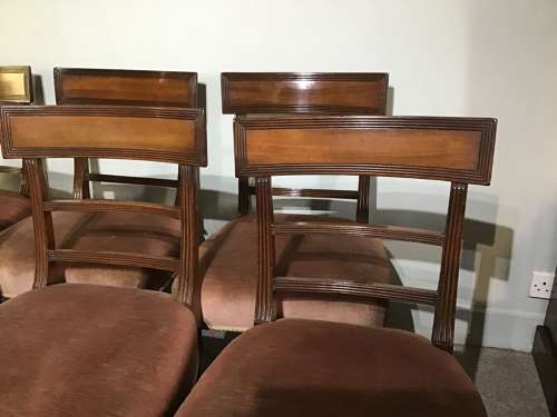 Set of six dining chairs