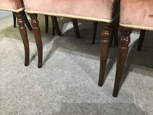 Set of six dining chairs