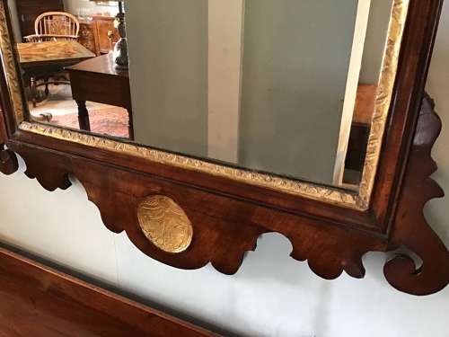 Georgian mahogany wall mirror