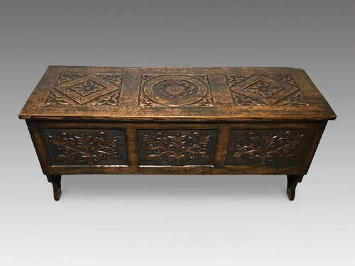 Antique oak coffer