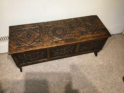 Antique oak coffer
