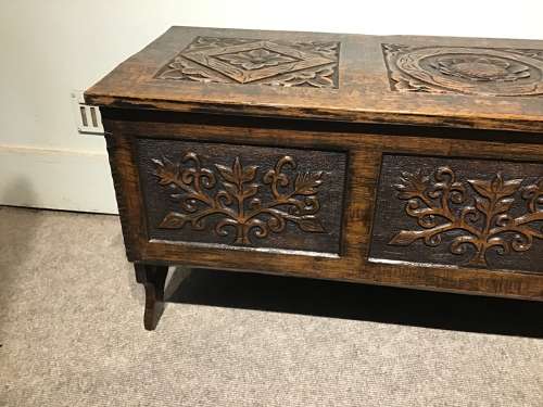 Antique oak coffer