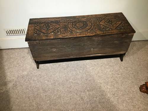 Antique oak coffer