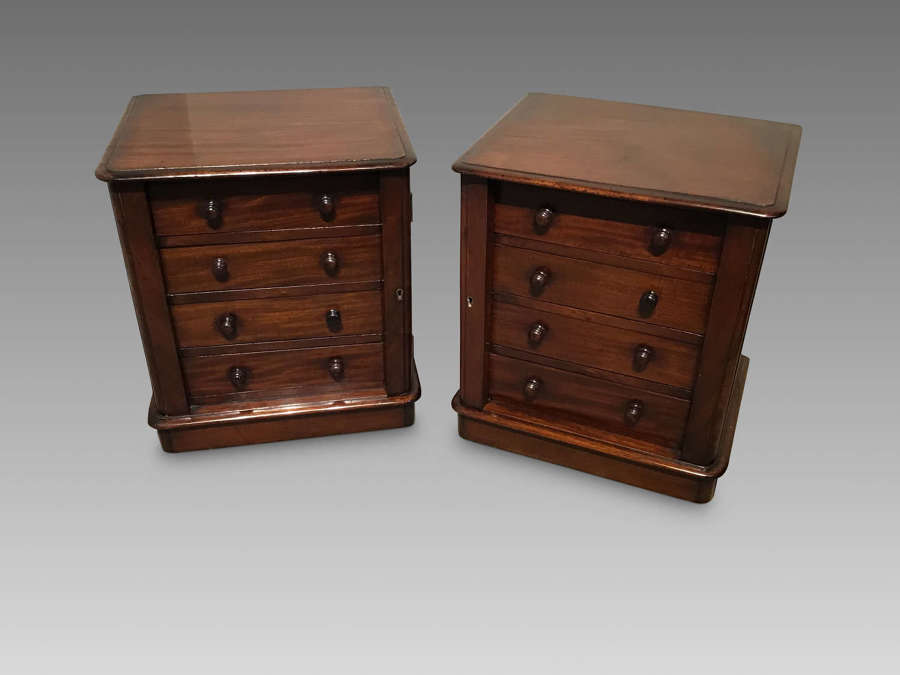 Pair of antique Wellington chests
