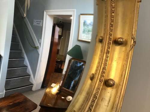 Antique convex mirror