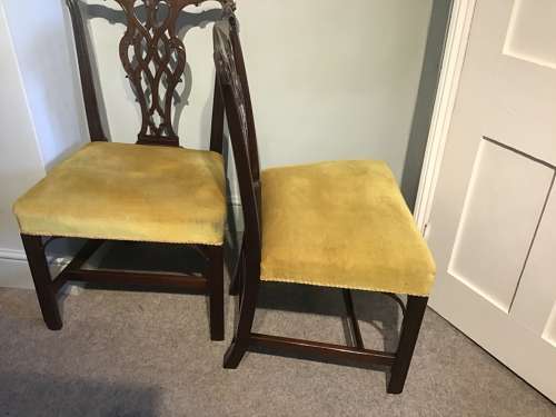 Pair of antique side chairs