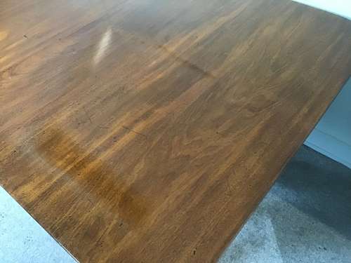 Antique mahogany pedestal dining table