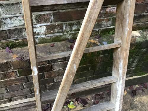 Vintage folding ladder