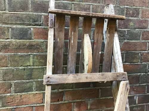 Vintage folding ladder