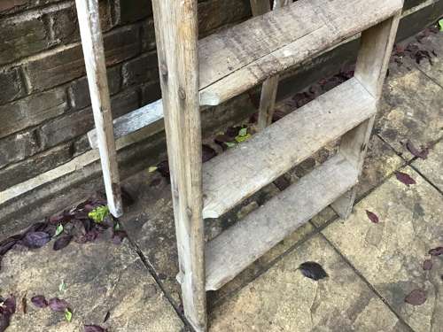 Vintage folding ladder