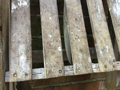 Vintage folding ladder