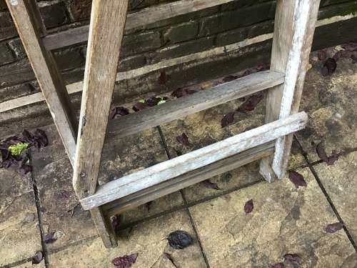 Vintage folding ladder
