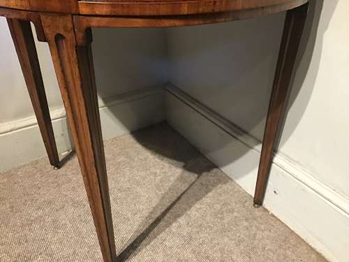 Antique demi-lune sidetable