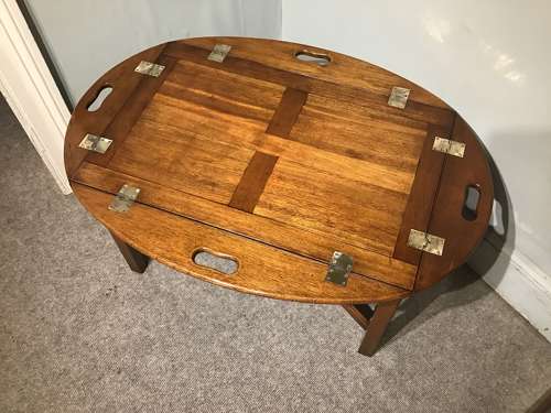 Antique butlers tray on stand