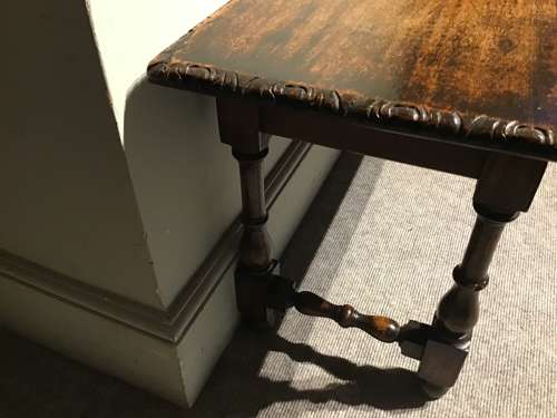 Antique oak hall bench