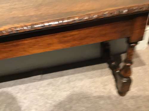 Antique oak hall bench