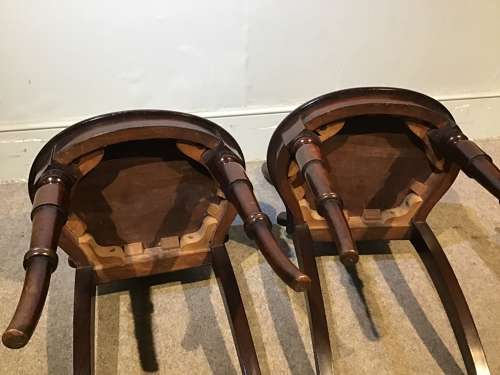 Pair of antique hall chairs
