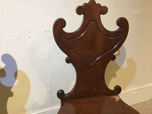 Pair of antique hall chairs