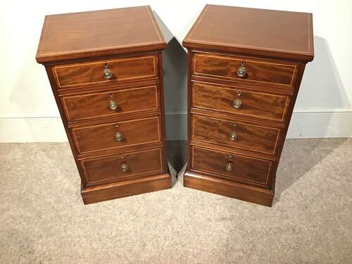 Pair of antique bedside cabinets